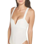 Free People Ivory White Pippa V-Wire Thong Sleeveless Bodysuit EUC Size XS