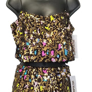 Cosmopolitan Sequin Crop Top Or Skirt Separates Dress the Population NWT