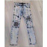 Waimea Distressed Acid Washed Denim Blue Skinny Fit Jeans Size 32