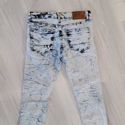 Waimea Distressed Acid Washed Denim Blue Skinny Fit Jeans Size 32
