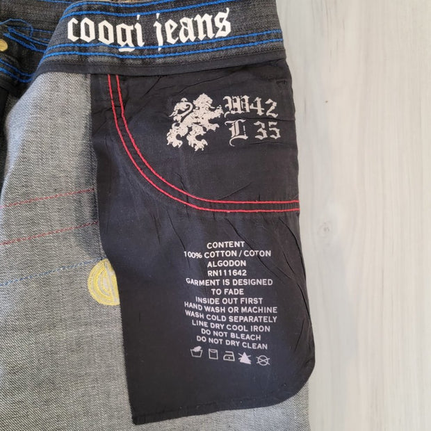 Authentic Australia COOGI Denim Jeans Embroidery Lion Head Size 42