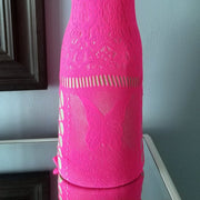 Lace Lingerie Hot Pink Bodycon Sheer Stretch Elastic Form Fitting Paint