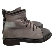 GIORGIO ARMANI Gray Suede Leather Ankle Lace Low Heel Men's Boots