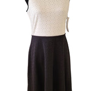 Wisp Perforated Classic Black White Lined Dress Size 8 New With Tags
