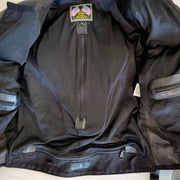 Vanson Leather Racing Riding Motorcycle Bomber Jacket Armour Motorcross Racer