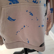 Seven Souls 7Souls Drip Paint Beige Unisex Hoodie Sweatshirt XL NWT Retail $74