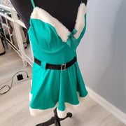 Christmas Halloween Green Sexy Elf Adult Women's Costume Holiday Size XXL