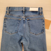 Re-Done redone Blue Denim Jeans Ankle Crop High Waist Size 26 Retail $250 NWT