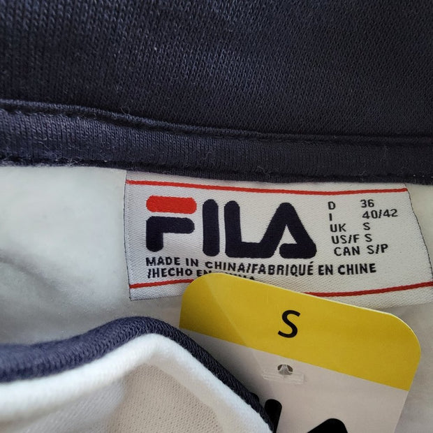 FILA Ladies Quarter Zip White Fleece Pullover NWT Size Small Retail $78