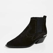 Rag and Bone Black Suede Studded Westin Ankle Boots Size 9 New in Box