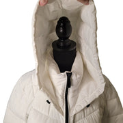 Calvin Klein Packable Sorona Aura White Hooded Puffer Jacket Size XL