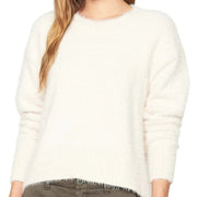 Sanctuary White Cream Relaxed Fit Fluffy Pullover Sweater
