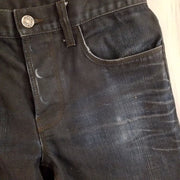 GUCCI Button-Fly Washed Out Black Skinny Distressed Denim Jeans US 28 ITA 44