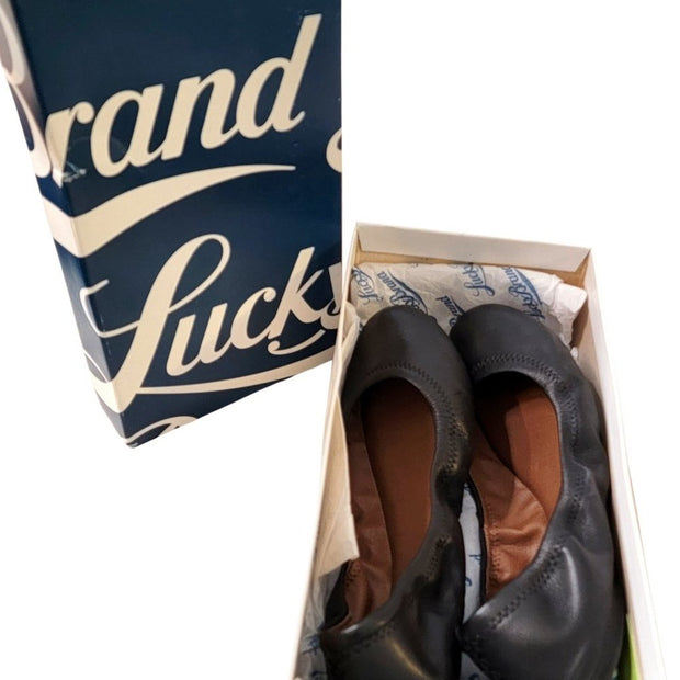 Lucky Brand Emmie Flats Slip On Black  Size US 8 M