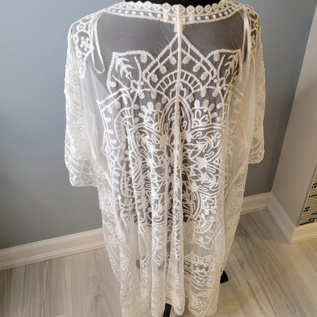 Anneliese Lace Beach Cover-Up Lingerie Swim Dress Size M NWT