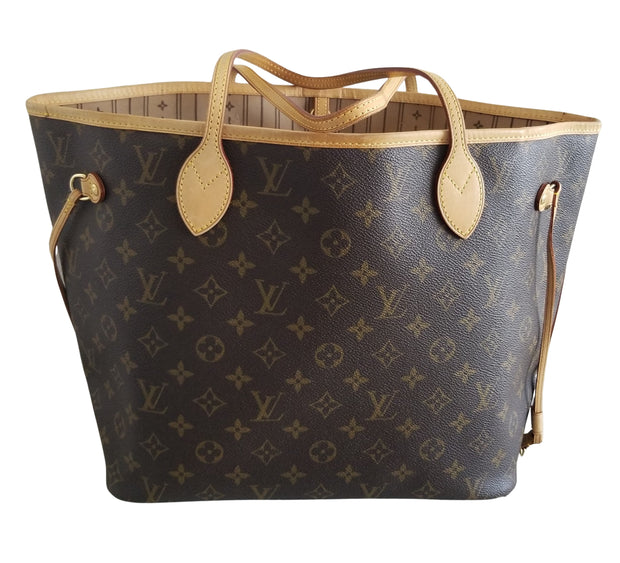 Louis Vuitton Neverfull Monogram Canvas Tote Shoulder Bag