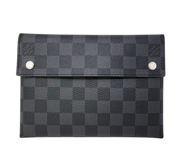 Louis Vuitton Black x Grey Damier Graphite Card Case Wallet Insert