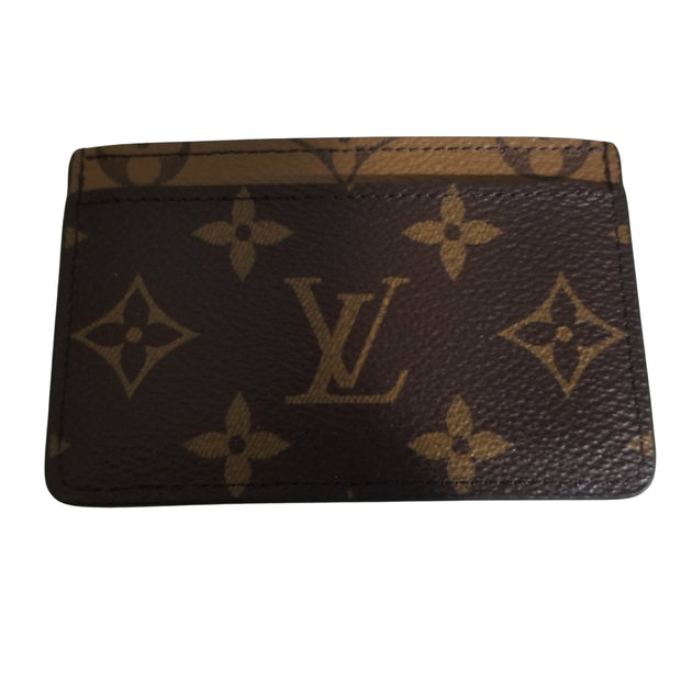 Louis Vuitton Card Holder Reverse Monogram Canvas Brown - E-SEVEN STORE