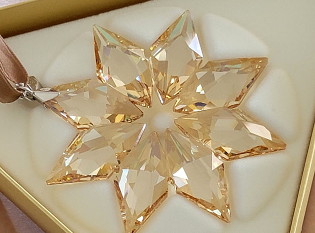Swarovski Annual 2013 Crystal Limited Edition Amber Star Ornament