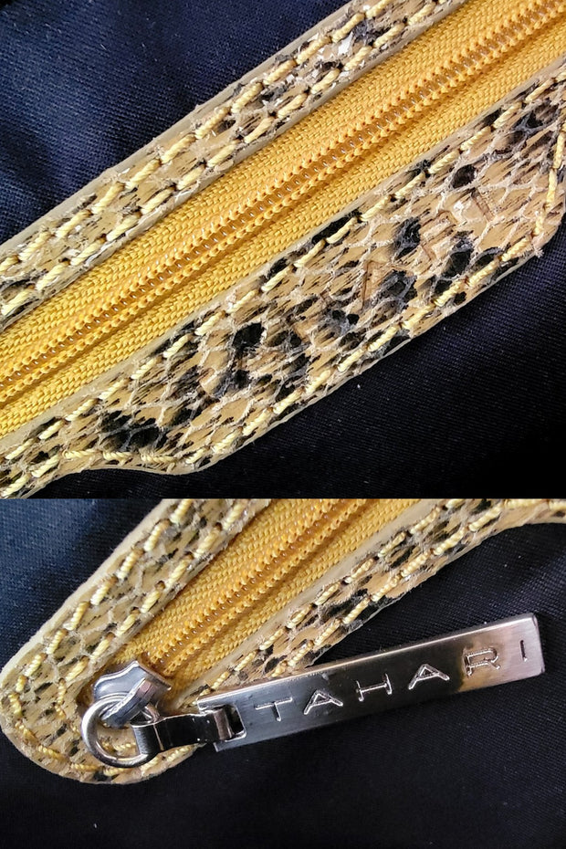 Tahari Convertible Yellow Leather Clutch Cross Body Bag NWT