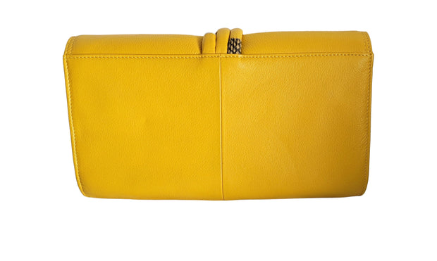 Tahari Convertible Yellow Leather Clutch Cross Body Bag NWT
